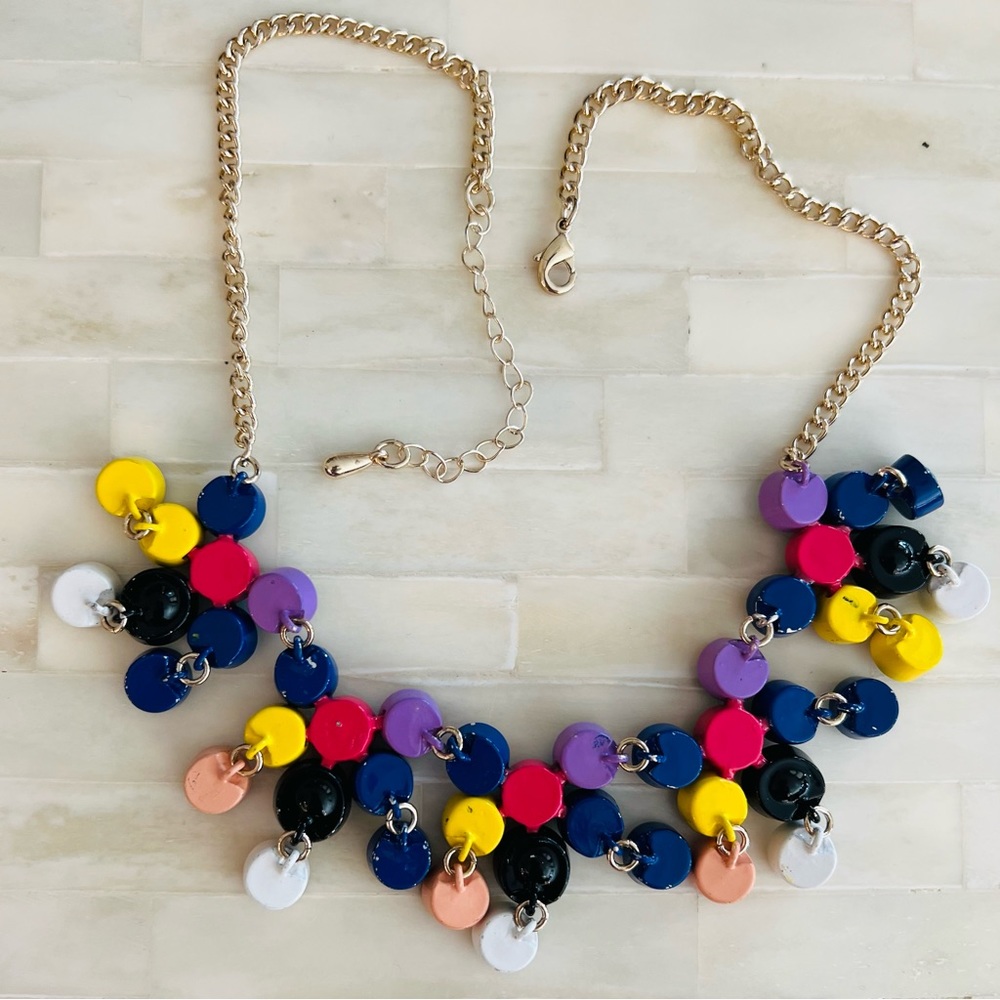 Multicolor Iridescent Brulee Necklace - Picture 5 of 5